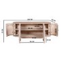 Cane Mango Wood 2 Drawers TV Cabinet - Valencia 