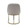 Set of 2 Beige Boucle Dining Chairs with Gold Legs - Callie