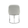 Set of 4 Beige Boucle Dining Chairs with Chrome Legs - Callie