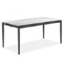 ONLY OPENED - White Marble Extendable Dining Table - Seats 6 - Camilla