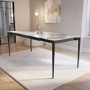 Large Marble Ceramic Extendable Rectangular Dining Table - Seats 6 - 8 - Camilla