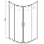 Chrome 6mm Glass Quadrant Shower Enclosure 900mm - Carina