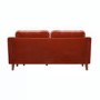 Burnt Orange Velvet Piped 3 Seater Corner Sofa - Cohen