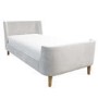 Kids Grey Velvet Single Sleigh Bed Frame - Charlotte