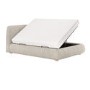 Beige Boucle Double Side-Lift Ottoman Bed with Cushioned Headboard - Ciara