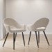 Set of 2 Beige Fabric Dining Chairs - Colbie