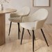 Set of 2 Beige Fabric Dining Chairs - Colbie