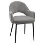 ALMOST PERFECT - Set of 2 Grey Fabric Dining Chairs - Colbie