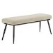 Large Beige Chenille Dining Bench - Seats 2 - Colbie