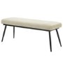 Large Beige Chenille Dining Bench - Seats 2 - Colbie