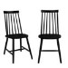 Set of 2 Black Wooden Spindle Dining Chairs - Cami