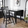 Set of 2 Black Wooden Spindle Dining Chairs - Cami