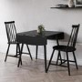 Set of 2 Black Wooden Spindle Dining Chairs - Cami