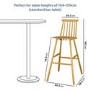 Oak Wooden Bar Stool with Spindle Back - 75cm - Cami