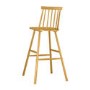 Oak Wooden Bar Stool with Spindle Back - 75cm - Cami