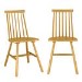 Set of 2 Light Oak Spindle Back Dining Chairs - Cami