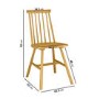 Set of 2 Light Oak Spindle Back Dining Chairs - Cami