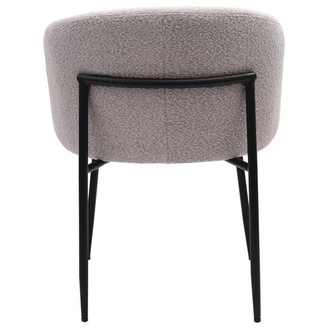 Set of 2 Taupe Boucle Upholstered Dining Chairs - Cora