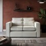 Cream Fabric 3 Seater Sofa with Black Contrast Piping - Coco