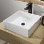 White Square Countertop Basin 350mm - Corey