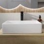 White Rectangular Countertop Basin 450mm - Corey