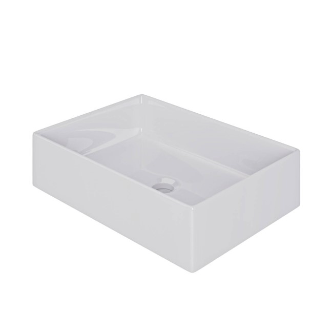 White Rectangular Countertop Basin 450mm - Corey