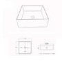 White Rectangular Countertop Basin 450mm - Corey