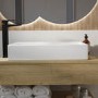 White Rectangular Countertop Basin 605mm - Corey