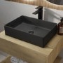 Matt Black Rectangular Countertop Basin 450mm - Corey