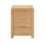 Curved Oak Modern 3 Drawer Bedside Table - Julian Bowen