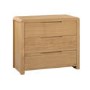 Curved Oak Modern Chest of 3 Drawers - Julian Bowen