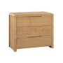 Curved Oak Modern Chest of 3 Drawers - Julian Bowen