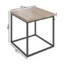 Square Beige Travertine Effect Side Table  - Demi