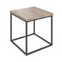 Square Beige Travertine Effect Side Table  - Demi