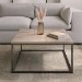 Square Beige Travertine Effect Coffee Table - Demi