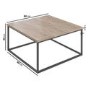 Square Beige Travertine Effect Coffee Table - Demi