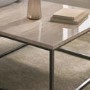 Square Beige Travertine Effect Coffee Table - Demi