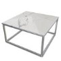 Square White Marble Effect  Coffee Table - Kemi