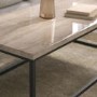 Rectangular Beige Travertine Effect Coffee Table - Demi