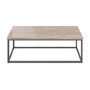 Rectangular Beige Travertine Effect Coffee Table - Demi