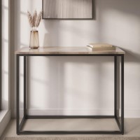 Travertine Effect Console Table - Demi