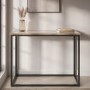 Travertine Effect Console Table - Demi