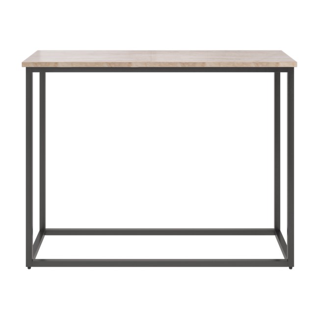 Travertine Effect Console Table - Demi