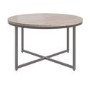 Round Beige Travertine Effect Coffee Table - Demi