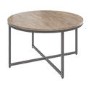 Round Beige Travertine Effect Coffee Table - Demi