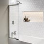 Chrome Sliding Bath Screen - Denver