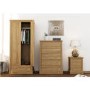 Oak 2 Door Double Wardrobe with Drawer - Devon 