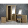 Oak 2 Door Sliding Mirrored Wardrobe - Devon - LPD