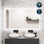 Rectangular Heated Bathroom Mirror with Lights Shaver Socket & BT Speaker 1400 x 800mm - Divine