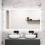 Rectangular Heated Bathroom Mirror with Lights Shaver Socket & BT Speaker 1400 x 800mm - Divine